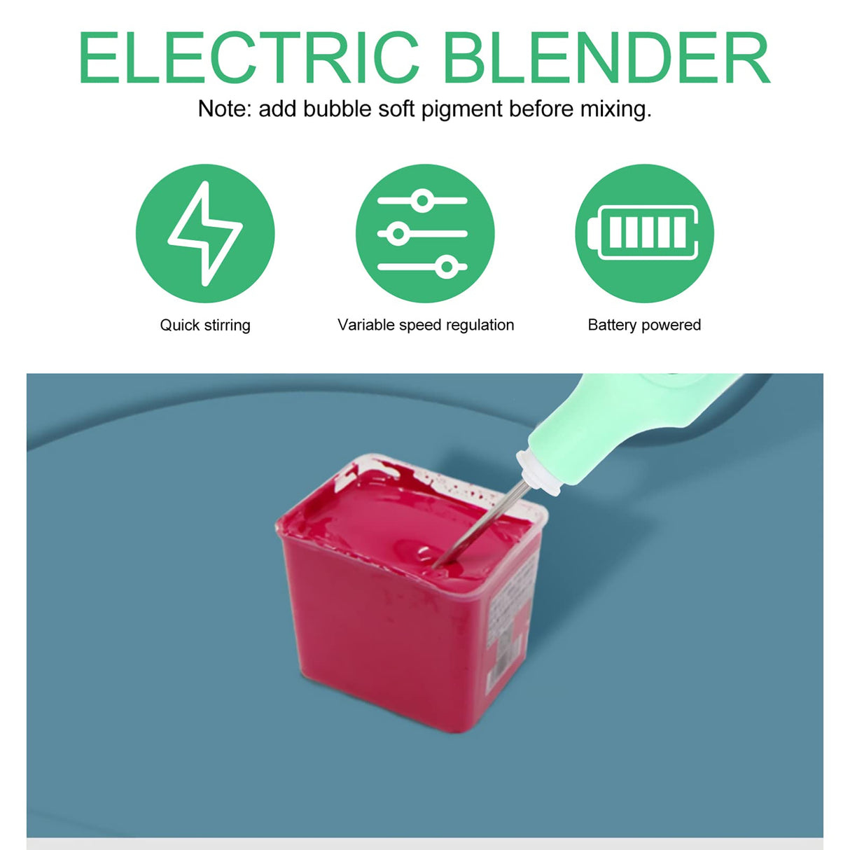 EXCEART 1 Set Electric Pigment Stirrer Mixer, Electric Pigment Ink Mixer, Electric Gouache Paints Mixer Color Stirrer Hand- held Electric Mixer for EXCEART