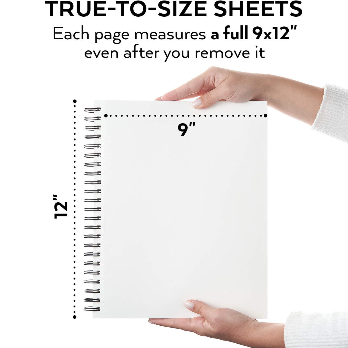 Arteza 9X12" Sketch Book, 100 Sheets (68 lb/100gsm), Spiral Bound Artist Sketch Pad, Durable Acid Free Drawing Paper, Ideal for Adults & Teens, ARTEZA