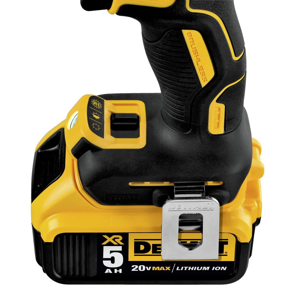 DEWALT 20V MAX XR Brushless Drill/Driver 3-Speed, Premium 5.0Ah Kit, Cordless (DCD991P2) DEWALT