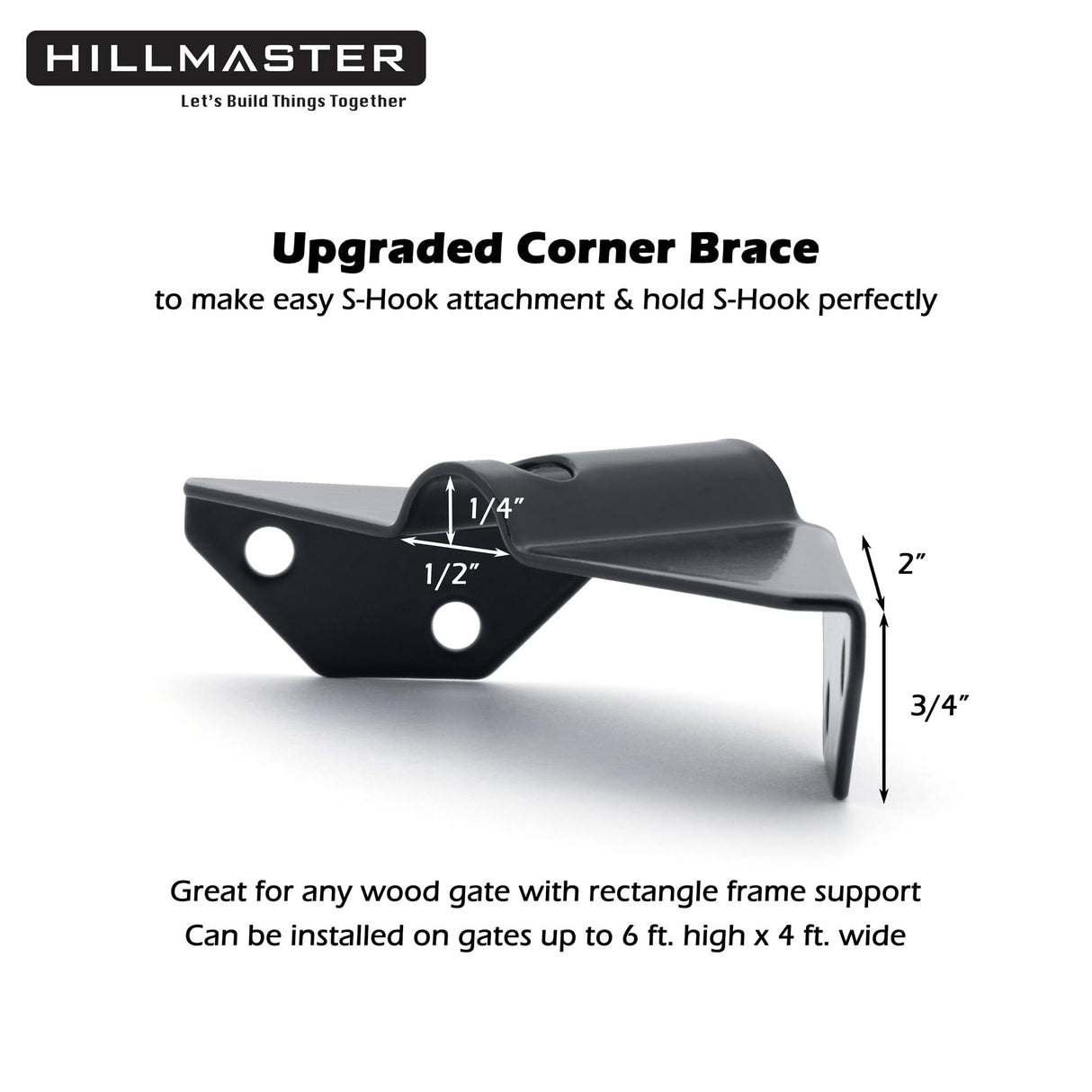 HILLMASTER Durable Anti Sag Gate Kit for Wooden Fence, Anti-Sag Gate Support Cable Kit in Zinc, Anti-Sagging Fence Gate Kit Steel Gate Hardware, Wood HILLMASTER