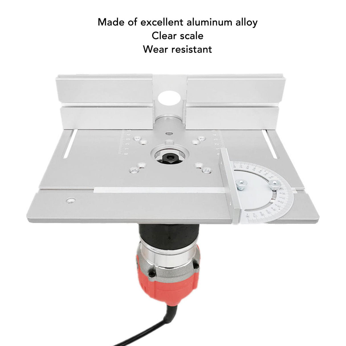 Aluminium Router Table Insert Plate, Metal Router Lift System DIY Router Table for Woodworking Benches Router Plate Wood Tools Milling Trimming Focket