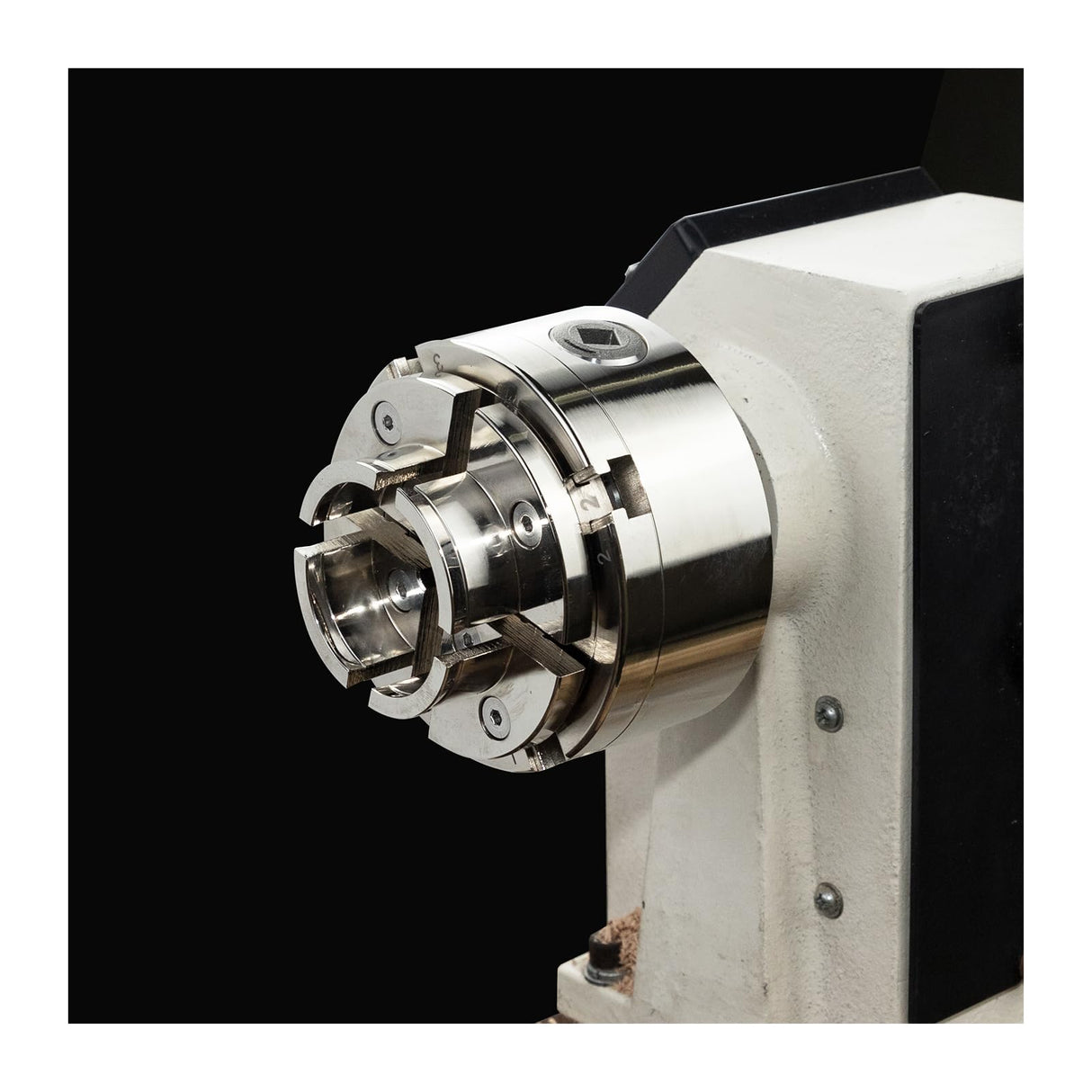 DEEFIINE 4 Inch Wood Lathe Chuck Set 1" x 8TPI Thread & 3/4"x16TPI Adapter, Nickel Plated Self-Centering 4 Jaw Wood Turning Chuck.(1 jaw) DEEFIINE