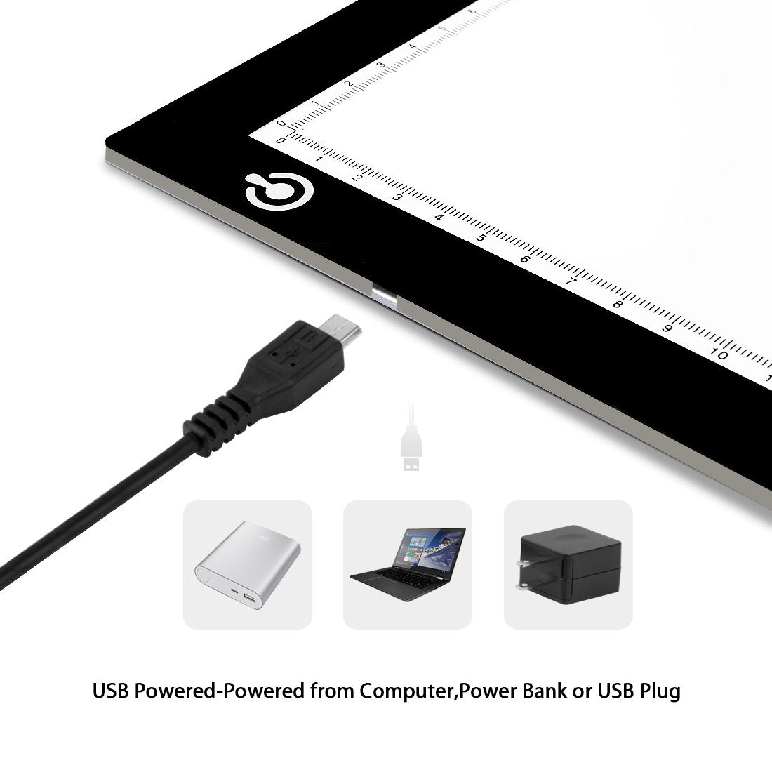 LitEnergy A4 LED Copy Board Light Tracing Box, Ultra-Thin Adjustable USB Power Artcraft LED Trace Light Pad for Tattoo Drawing, Diamond Painting, LitEnergy