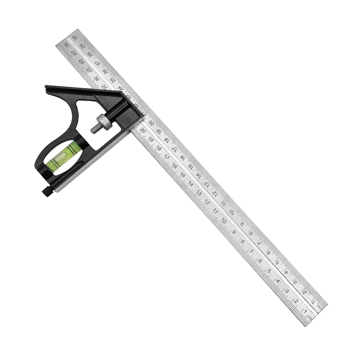 LYFJXX 12" Combination Square, 45-90 Degree Marking, Carpentry Woodworking Measure Tools, Combination Square Set, Metal Ruler Framing Square T Ruler LYFJXX