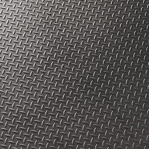 VersaTex Garage Floor 18 x 18 inch Square Rubber Diamond Plate Interlocking Floor Tiles for Home Gym, Garage Flooring, Trade Show Flooring, Basement VERSATEX