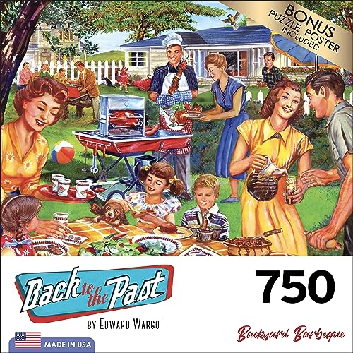 Cra-Z-Art - RoseArt - Back to The Past - Backyard BBQ - 750 Piece Jigsaw Puzzle Cra-Z-Art