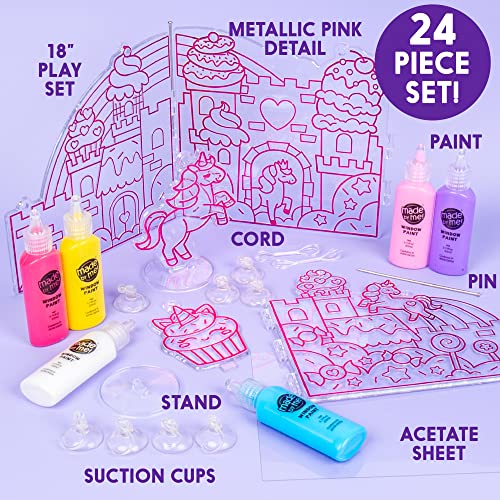Made By Me Paint & Create Window Art Worlds Unicorn Kit – DIY Suncatcher Kit for Kids Ages 6+ – Create Your Own Suncatchers & Window Clings, Multi Made By Me
