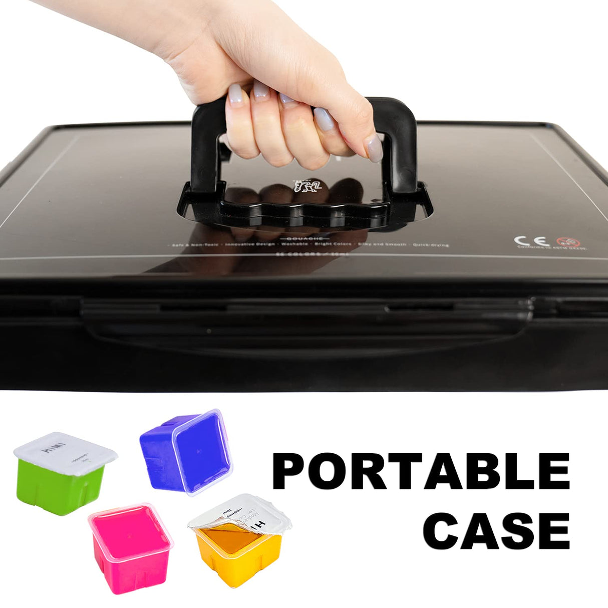 HIMI Gouache Paint Set, 56 Colors×30ml, Unique Jelly Cup Design, Non-Toxic, Gouache Paint for Canvas Watercolor Paper - Perfect for Beginners, HIMI