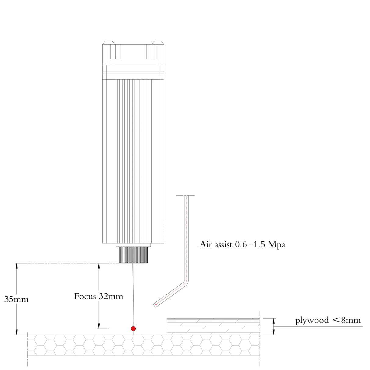 NEJE Laser Module, Laser Module Kit 5.5W Output Power for CNC Engraving Machine Router 3D Printer E30820 Fafeicy