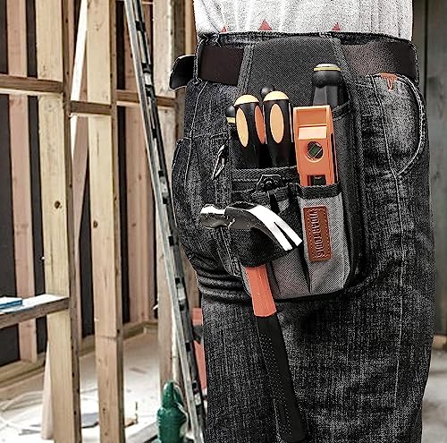 VIDAR TOOLS Small Tool Pouch with Belt Clip,Tool Pouch Bag.Tool Belt Pouches,Electrician Tool Pouch.Mini Organizer Pocket Attachment for Tool Belt,5 VIDAR TOOLS