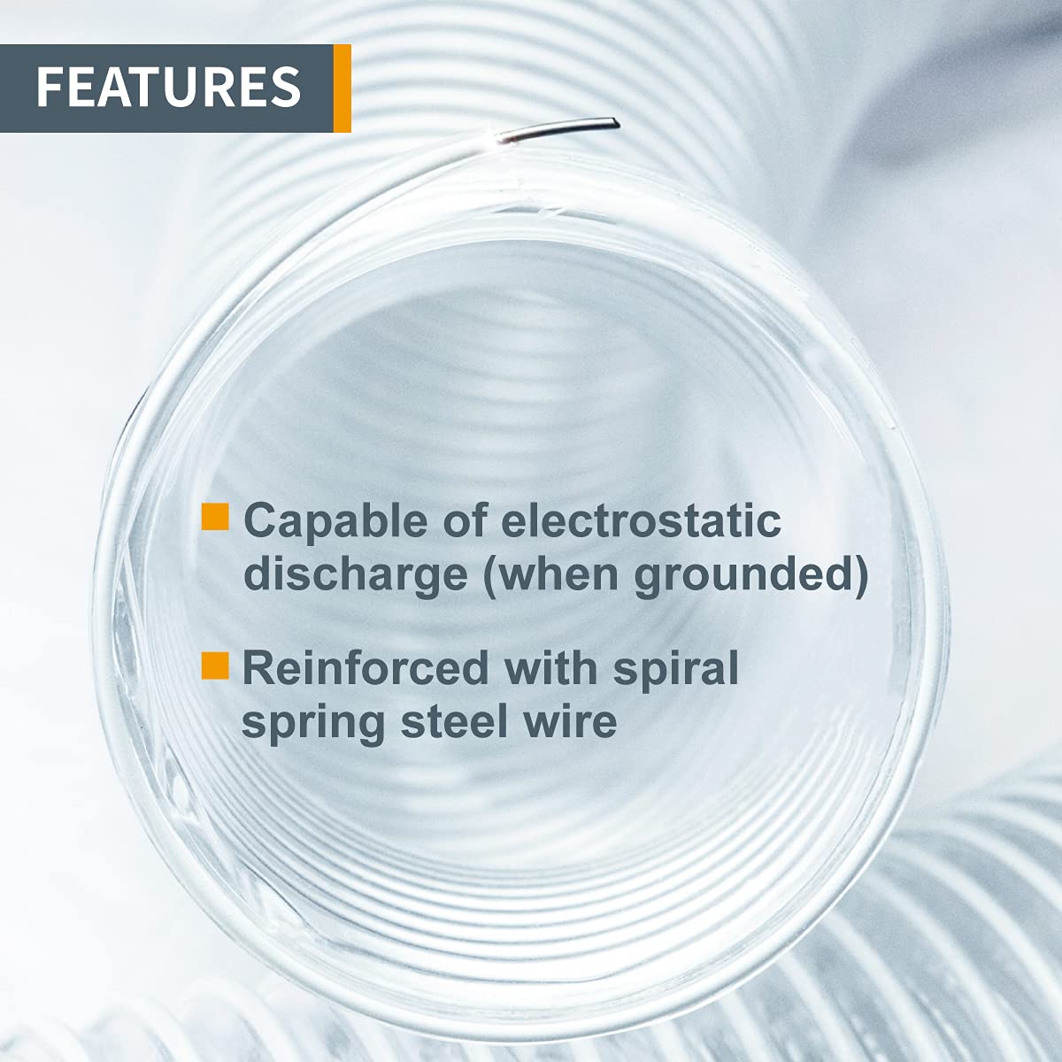 POWERTEC 70111 4" x 10' PVC Dust Collection Hose for Dust Collector for Woodworking and Shop Vacuum, 4 Inch Dust Collector Hose for Dust Collection POWERTEC