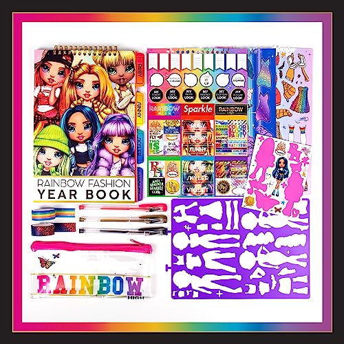 Rainbow High Fashion Runway by Horizon Group USA, Dress Up 6 Die-Cut Dolls, 100+ Accessories Including Fabrics & Repositionable Stickers, Includes Rainbow High