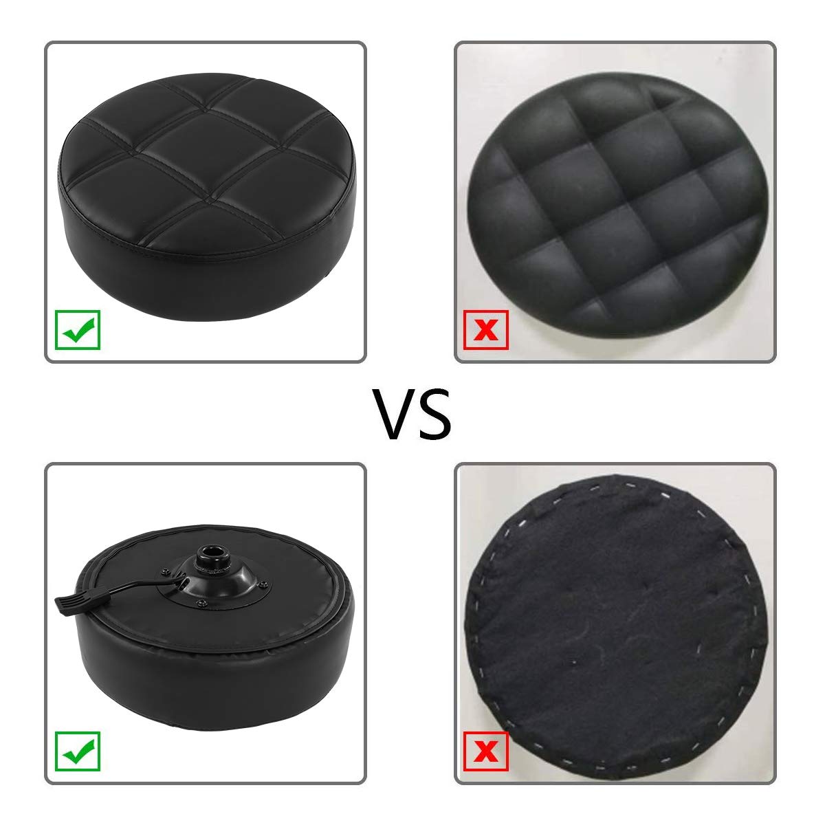 Ainilaily Rolling Stool for Shop Work Medical Tattoo Salon Lash,Heavy Duty Esthetician Hydraulic Chair Stool with Wheels (Black,with Foot Rest) Ainilaily