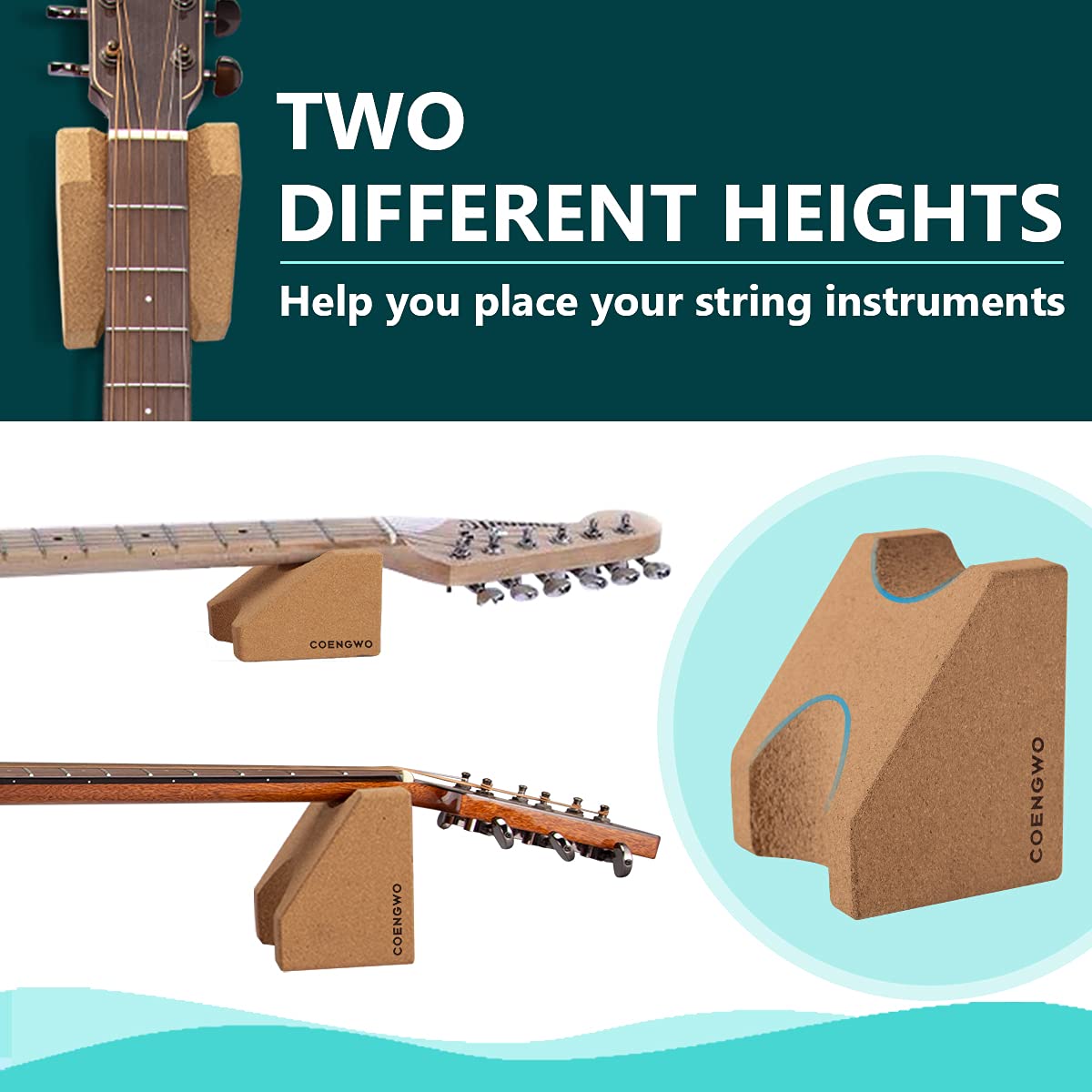 Guitar Neck Rest, Guitar Neck Cradle Support Pillow String Instrument Luthier Tool for Guitar Workstation, Ukuleles, Violins, Banjos, Mandolins COENGWO