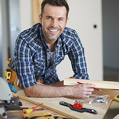 Swpeet 10'' Adjustable SpokeShave with Flat Base, Metal Blade Wood Working Hand Tool Perfect for Wood Craft, Wood Craver, Wood Working Swpeet