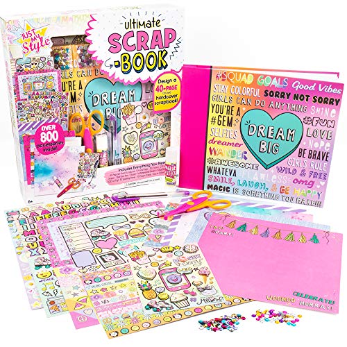 Just My Style Ultimate Scrapbook, Personalize and Decorate A 40-Page DIY Scrapbook, Great for Travel, Road Trips & On-The-Go, Memory Keeper Scrap Just My Style
