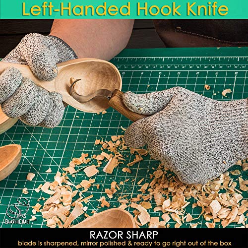 BeaverCraft Wood Carving Hook Knife SK1L for Carving Spoons Kuksa Bowls and Cups Spoon Carving Tools Basic Crooked Knife for Professional Spoon BeaverCraft