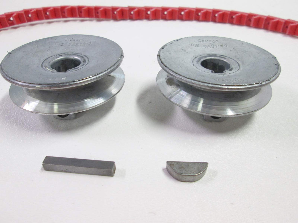 Craftsman Table Saw Belt & Pulley Kit with 2 1/2" Pulleys, Keys, & Fenner PowerTwist Or1More