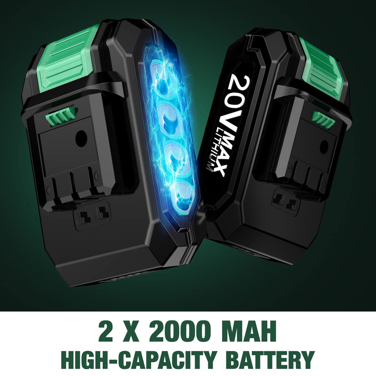 KIMO 18 Gauge Nail Gun Battery Powered w/ 2 X 2.0 Battery & Charger, 2 in 1 Cordless Brad Nailer/Electric Stapler, Adjustable Depth, 1000pcs Nails, K I M O.