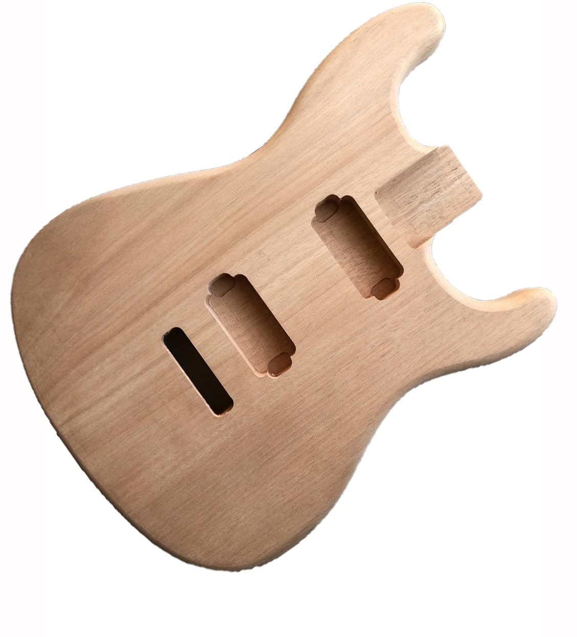 Electric Guitar Body Blank Mahogany wood Electric Guitar Body Unfinished DIY Project For ST Guitar body Replacement (Model 2) Generic