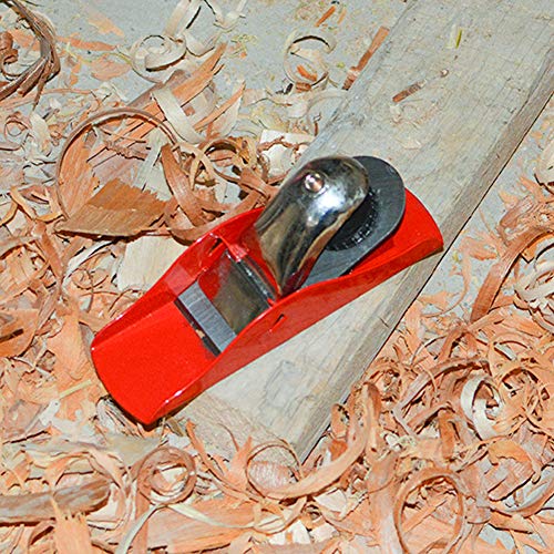 DSHE Mini Hand Planer Small Trimming Planer 6-1/2 inch Woodworking Pocket Plane Hand Plane with 1 inch Blade Adjustable Block Plane and 1 Wood Fixe DSHE