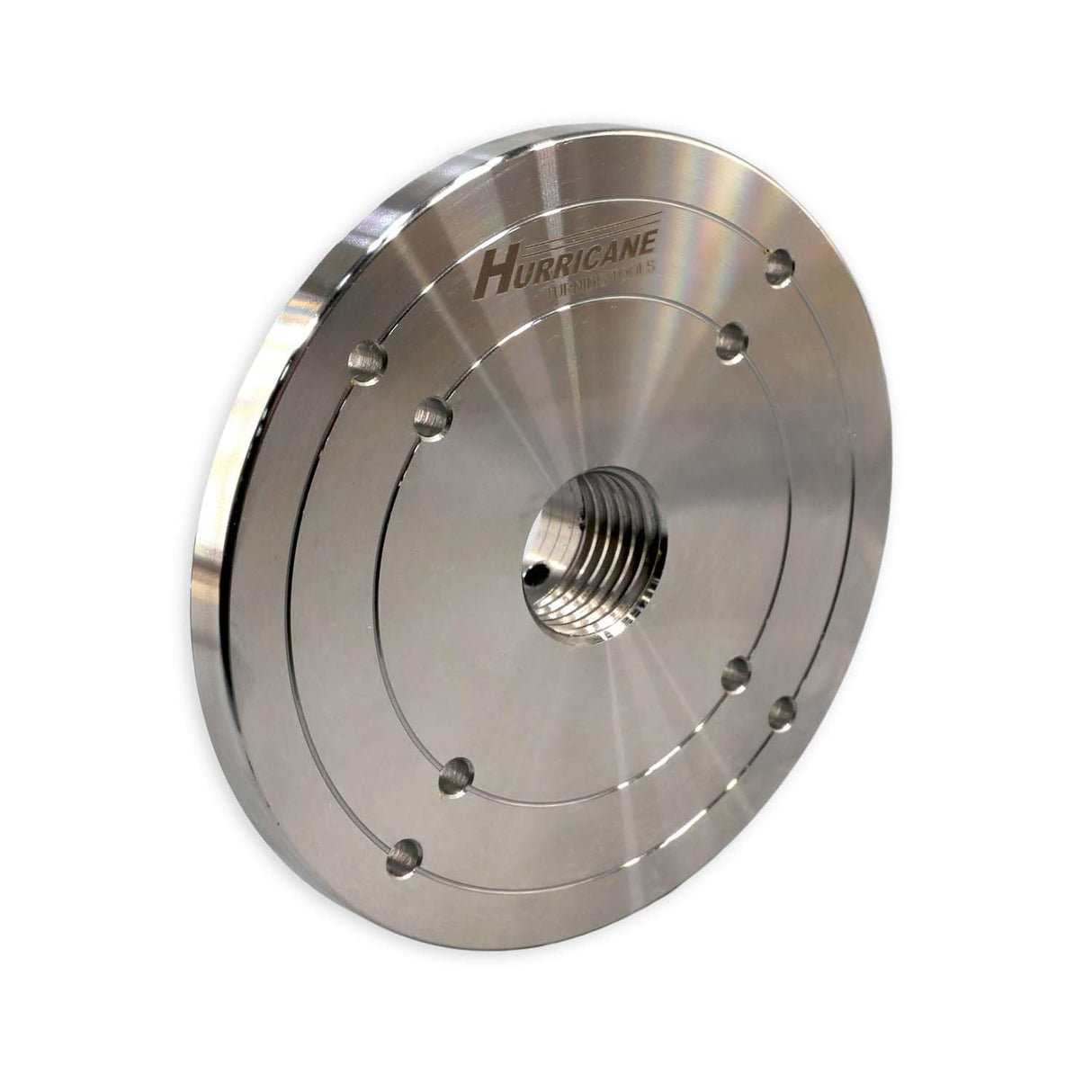 Hurricane Turning Tools, 6" Steel Faceplate For Wood Lathe, 1 1/4" x 8 TPI Hurricane Turning Tools