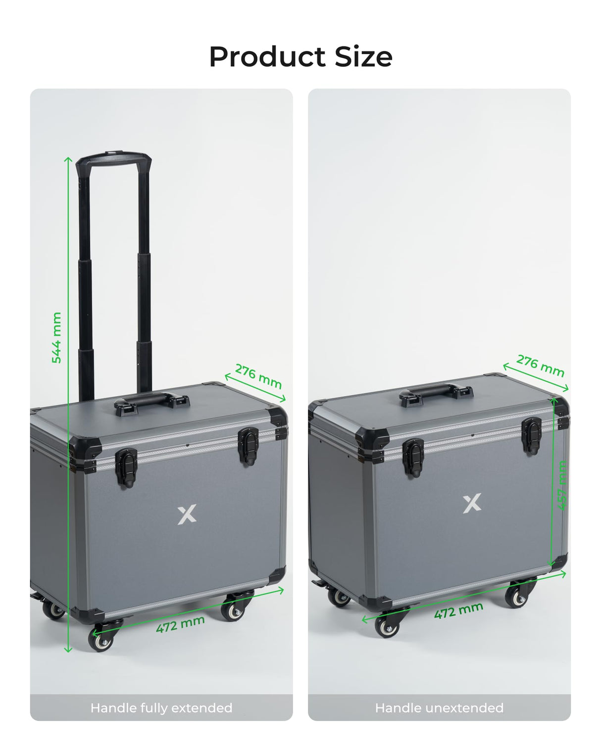 xTool F1 Rolling Hard Case for F1 Craftshow, Shockproof Shell and Embedded Foam Protect F1 Laser Machine, Retractable Handle and Omni-directional xTool