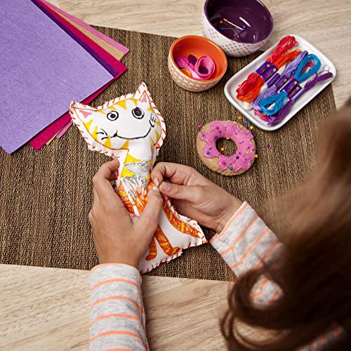 Craft-tastic Learn to Sew Kit – 7 Fun Projects and Reusable Materials to Teach Basic Sewing Stitches, Embroidery & More--Ages 7+ Craft-tastic