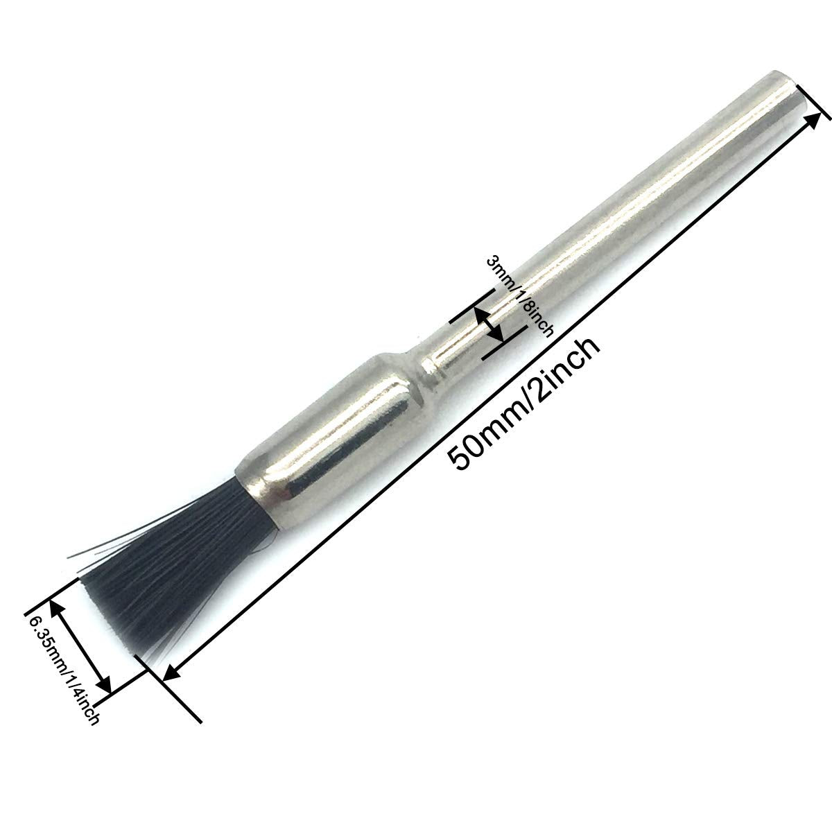 COMOK Nylon Bristle Brushes Black Pen Shape Cleaning Brushes 1/8" Shank Fit Dremel Diamond Walnut Bodhi Jade Silverware Polishing 40PCS COMOK