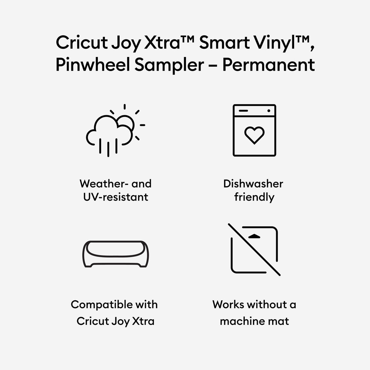 Cricut Joy Xtra Machine with Permanent Smart Vinyl Sampler Packs, Transfer Tape and Tool Set Bundle - Beginner Portable Cutting Machine and Matless Cricut