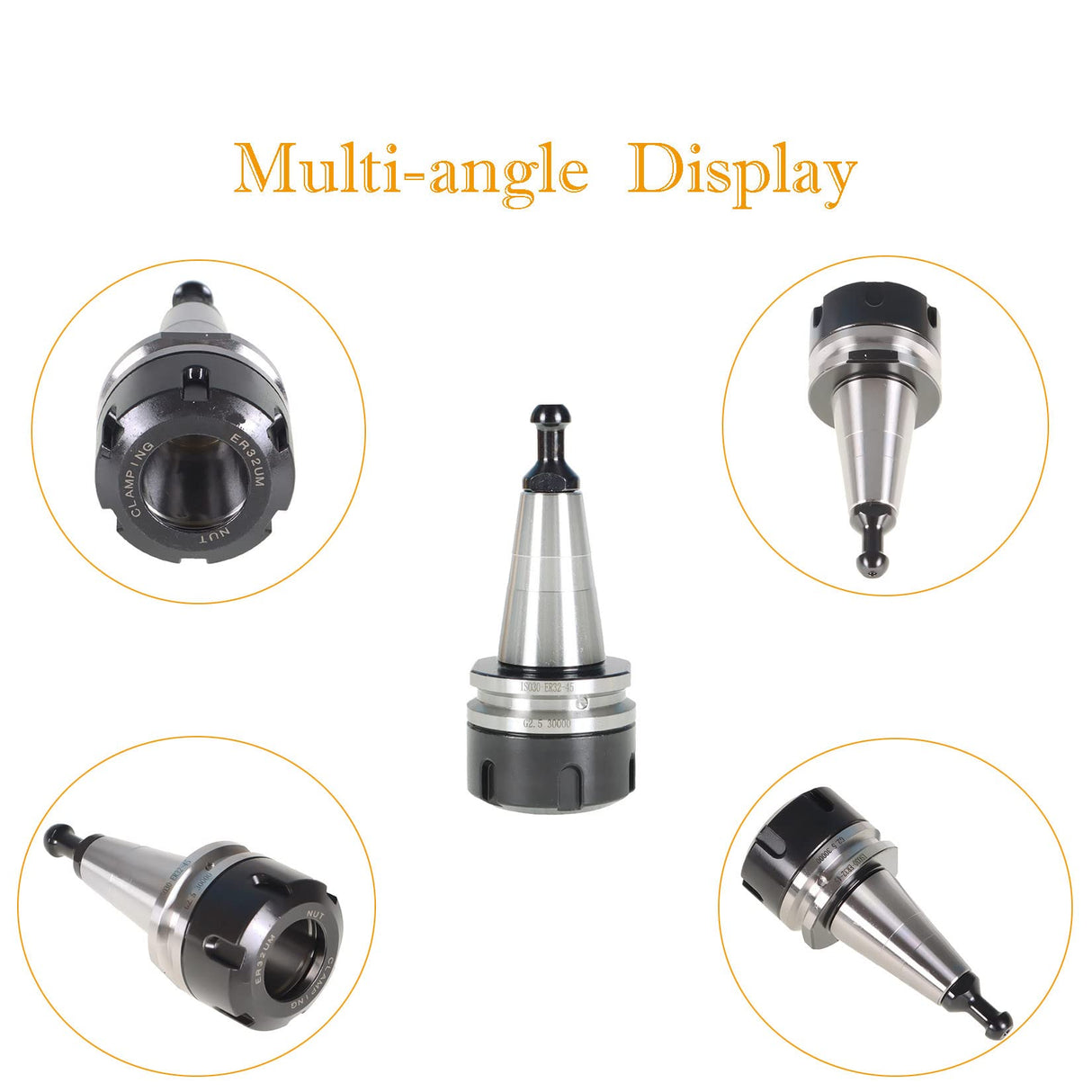 findmall ISO30 ER32-45L Chuck Tool Holder Balance Collet Chuck G2.5 30000RPM CNC Stainless Steel Tool Holder with Pull Stud Milling Lathe Fit for CNC findmall