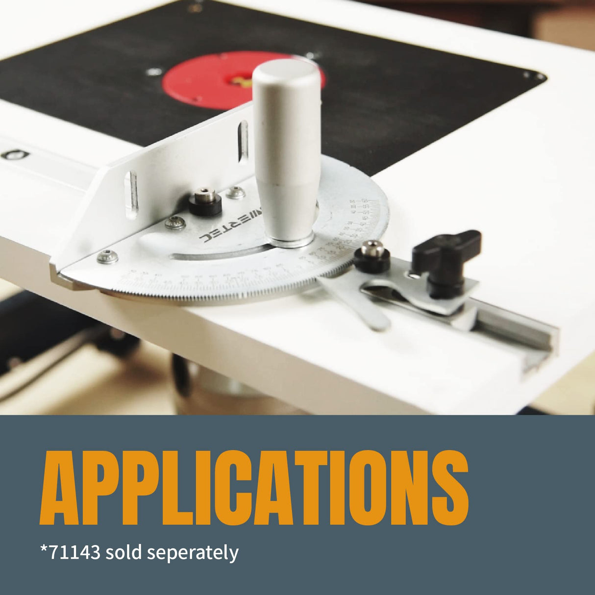 POWERTEC 71402 Bench Top Router Table and Fence Set, with 24” x 16” Laminated MDF Top, 2-1/2” Dust Collection Port and Featherboard POWERTEC