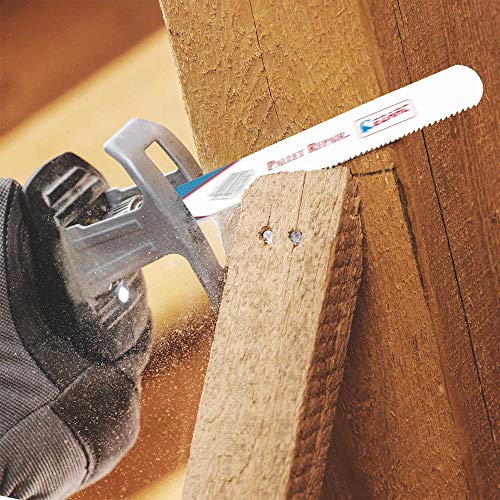 EZARC Reciprocating Saw Blades Set 9 Inch, Bi-Metal with Cobalt Nail Embedded Wood, Pallet Repair, Multi-Purpose Demolition Blades for EZARC