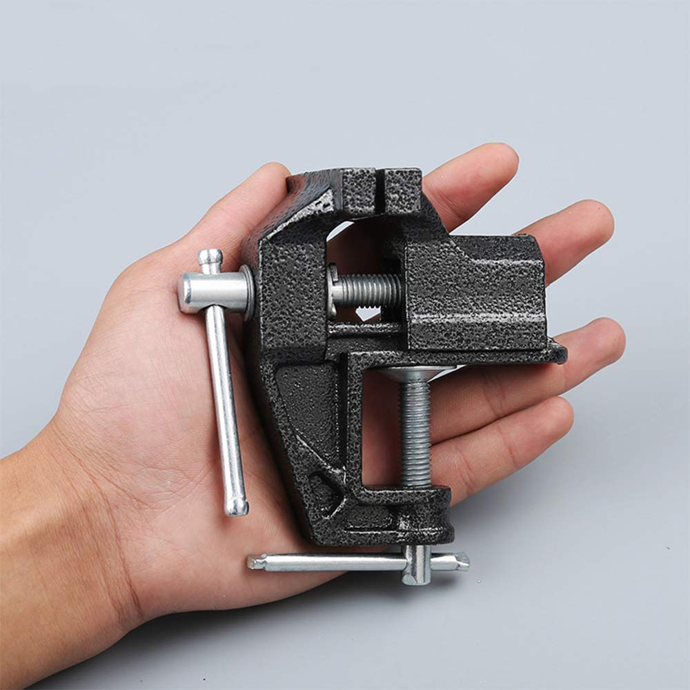 Mini Table Clamp, Small Bench Vice, New upgraded cast iron manufacturing Jewelers Hobby Clamps Craft Repair Tool Portable Work Bench Vise (mini) HENGDA VISE
