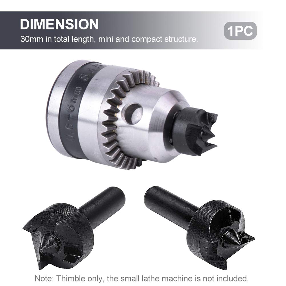 iayokocc Wood Lathe Turning Spur Cup Center, Thimble Drill Bit Live Center, Mini Lathe Machine Drill Chuck, Plum Blossom Thimble Drill Bit for iayokocc