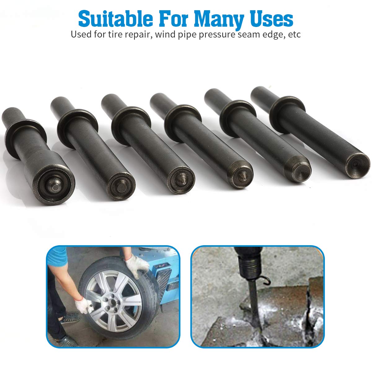 Anndason 7 Pcs Great Heavy Duty Smoothing Pneumatic Air Rivet Hammer Tools Kit Anndason