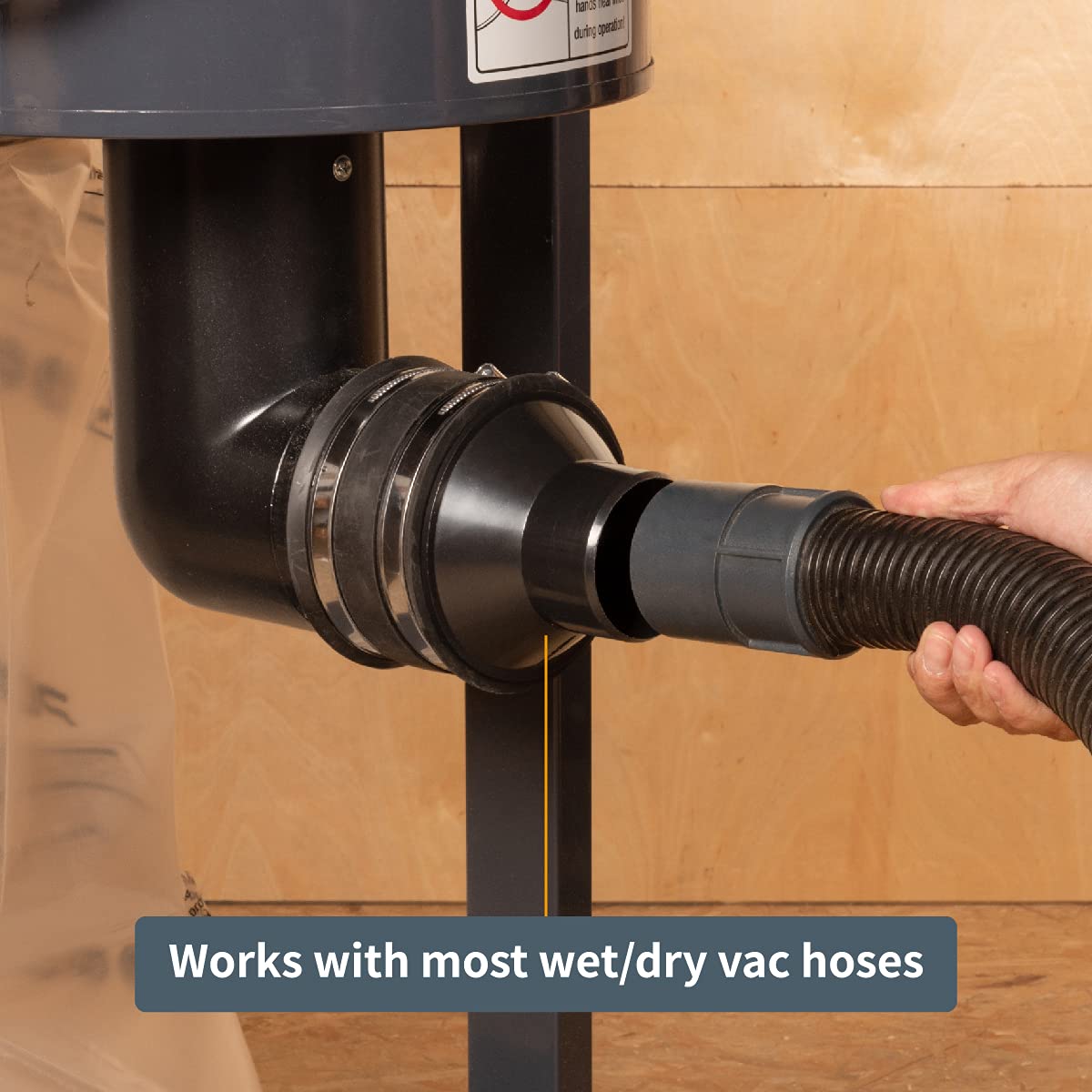 POWERTEC 70136 4-Inch Hose to 2-1/2 Inch Hose Cone Reducer POWERTEC