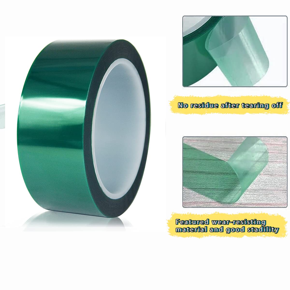 MYJOR Resin Tape, Epoxy Resin Tape, 2 in x 108 FT, Used for epoxy molding, Silicone Adhesive, Acid and Alkali Resistance, Easy Release, no Residue MYJOR