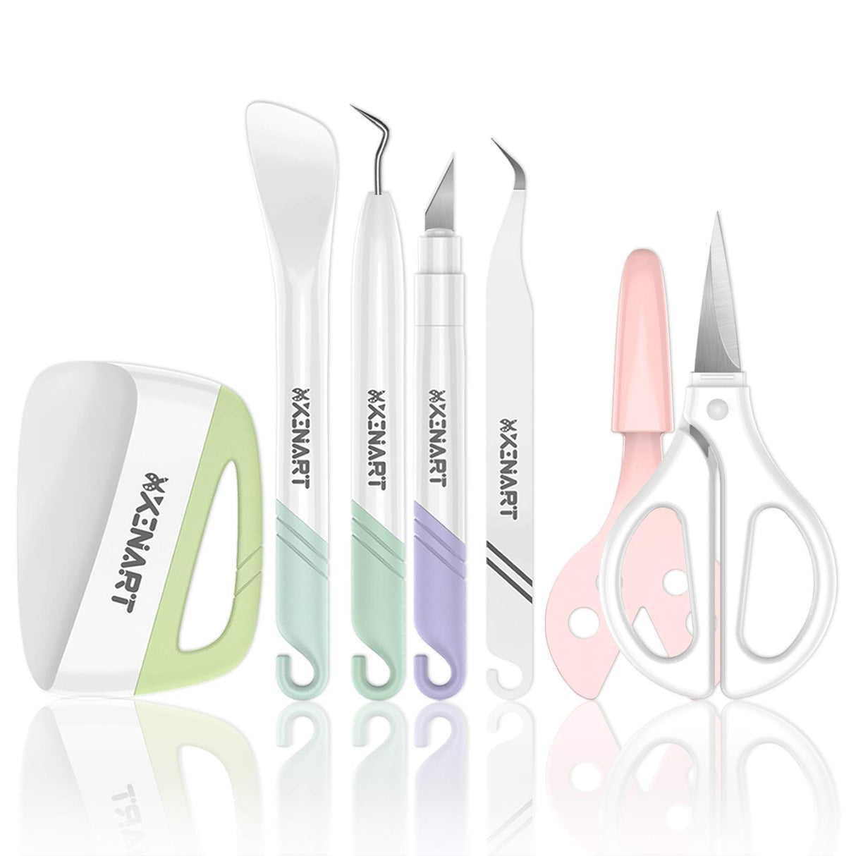 Xinart Weeding Tools Set for Vinyl Craft Knife/Weeder/Scraper/Spatula/Tweezers/Scissors Basic Weed Removal Tool Kit Weeding Cardstock XINART