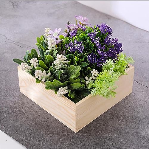 Voittozege 12-Pack Square Wood Box Wood Box Centerpiece for Crafts Unfinished Small Wooden Boxes 3.5 Inch Storage Organizer Craft Rustic Box for DIY Voittozege