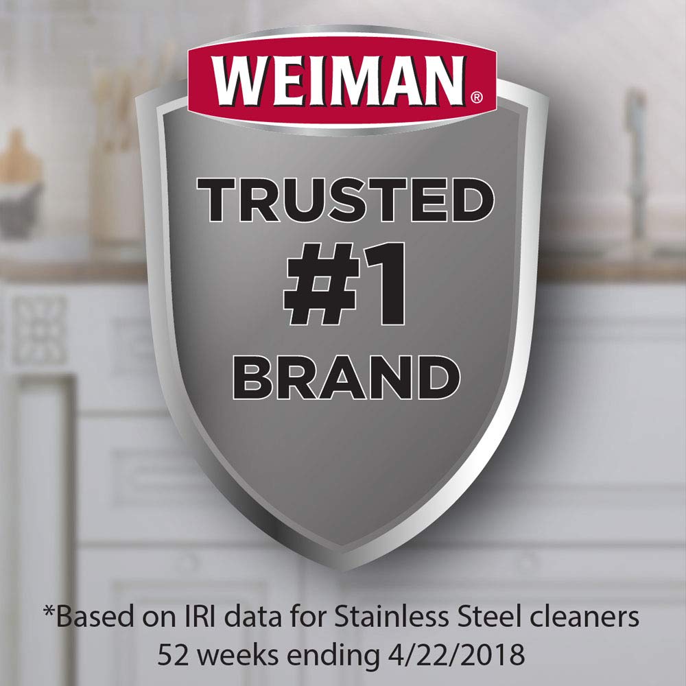 Weiman Stainless Steel Sink and Pots & Pans Cleaner and Polish - 2 Pack Weiman
