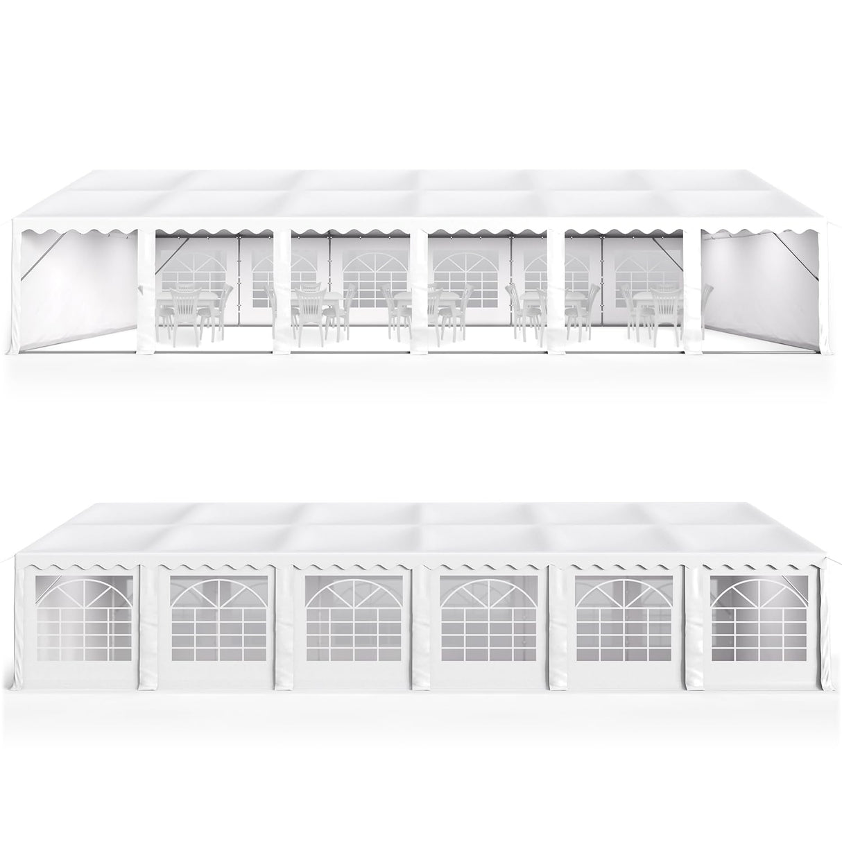 GREEN PARTY 20x40FT Party Tent Heavy Duty, Large Wedding Event Shelters with 7 Carry Bags & Removable Sidewalls, Outdoor Canopy Gazebo Commercial GREEN PARTY