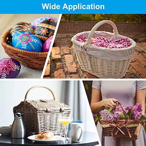 PATIKIL Wicker Repair Kit, 33ft(10m) 2.5mm Round Synthetic Rattan Material Plastic Wicker Woven Set for DIY Craft and Weaving Basket Making, Pink PATIKIL