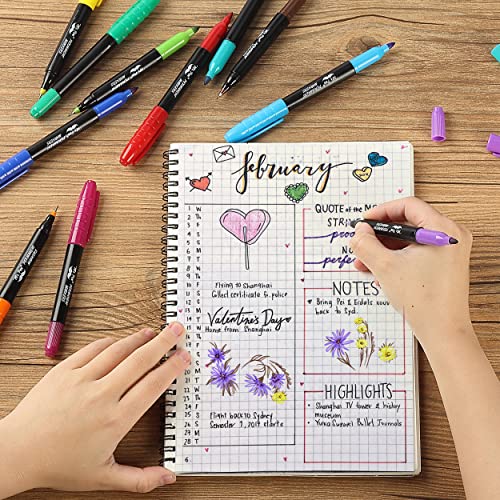 Mr. Pen- Dual Tip Permanent Markers, 12 Pack, Fine & Ultra Fine Tip, Fine Tip Permanent Markers, Fine Tip Marker, Permanent Markers Fine Point, Fine Mr. Pen