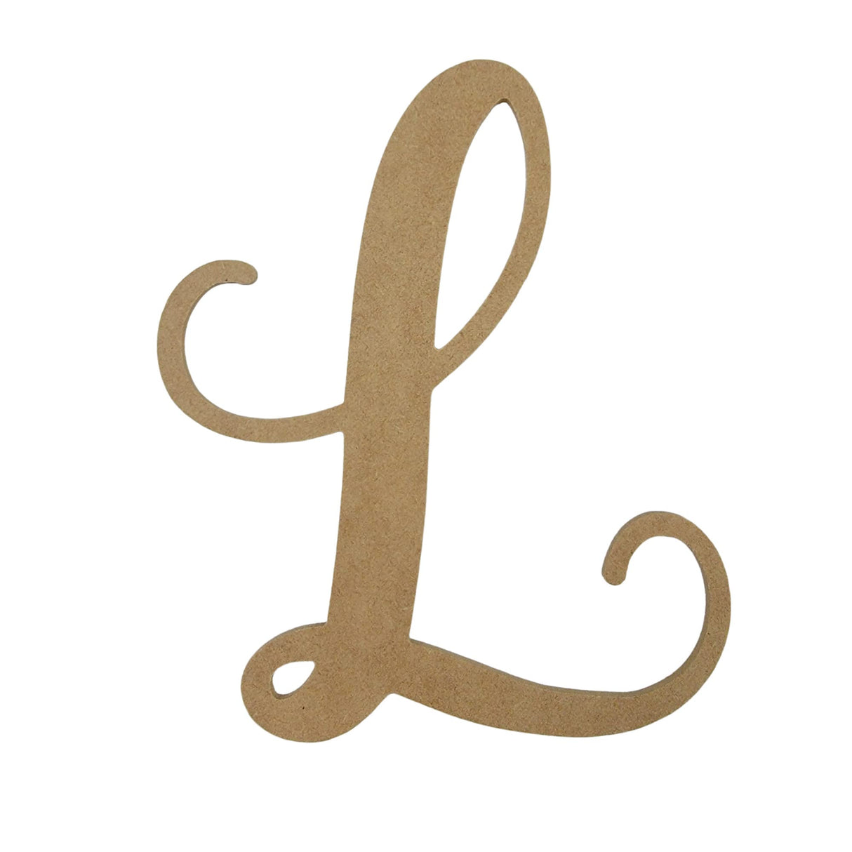 6" Wooden Letter L Unfinished, Starfish Font, Craft Cutout 1-8" Thick Wooden Craft Cutouts
