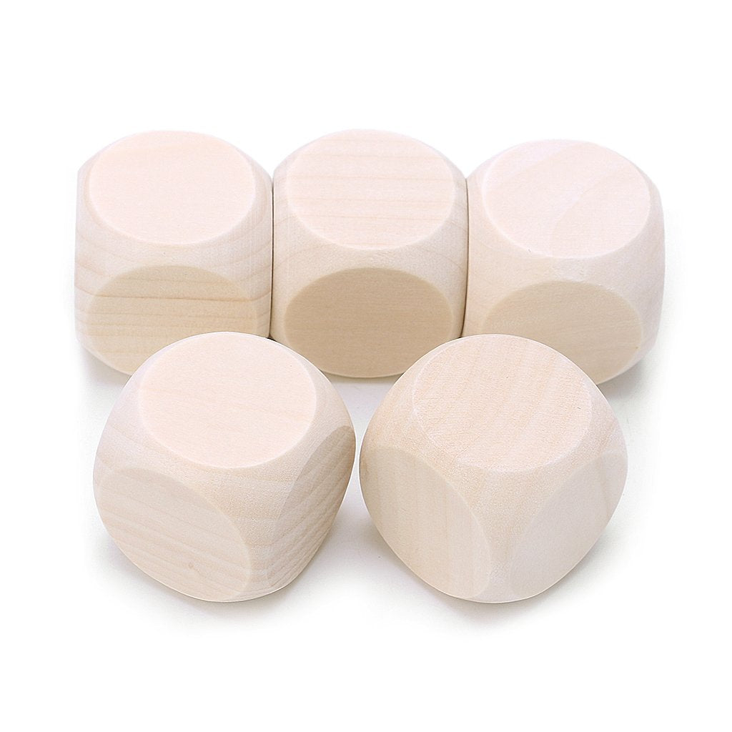 Blank Wooden Unfinished Square Blocks 6 Sided Wood Cubes with Rounded Corners for DIY Craft Projects Blank Wood Youngy