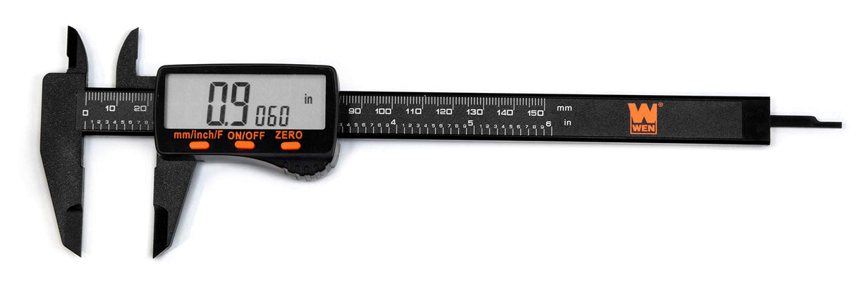 WEN 10761 Electronic 6.1-Inch Digital Caliper with LCD Readout and Storage Case WEN