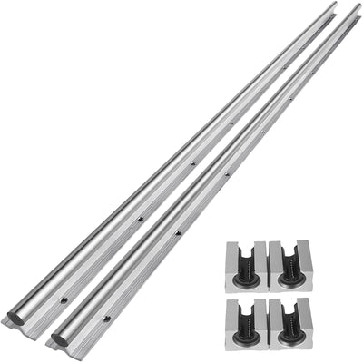 OrangeA Linear Rail 2PCS SBR20-1500mm Linear Slide Rail 4PCS SBR20UU Bearing Block CNC Kit Linear Rails and Bearings Kit CNC Rails Linear Rail Set