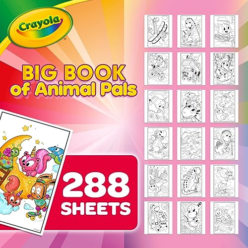 Crayola Coloring Book, Big Book of Animal Pals, 288 Coloring Pages, Gift for Kids, Age 3, 4, 5, 6 Crayola