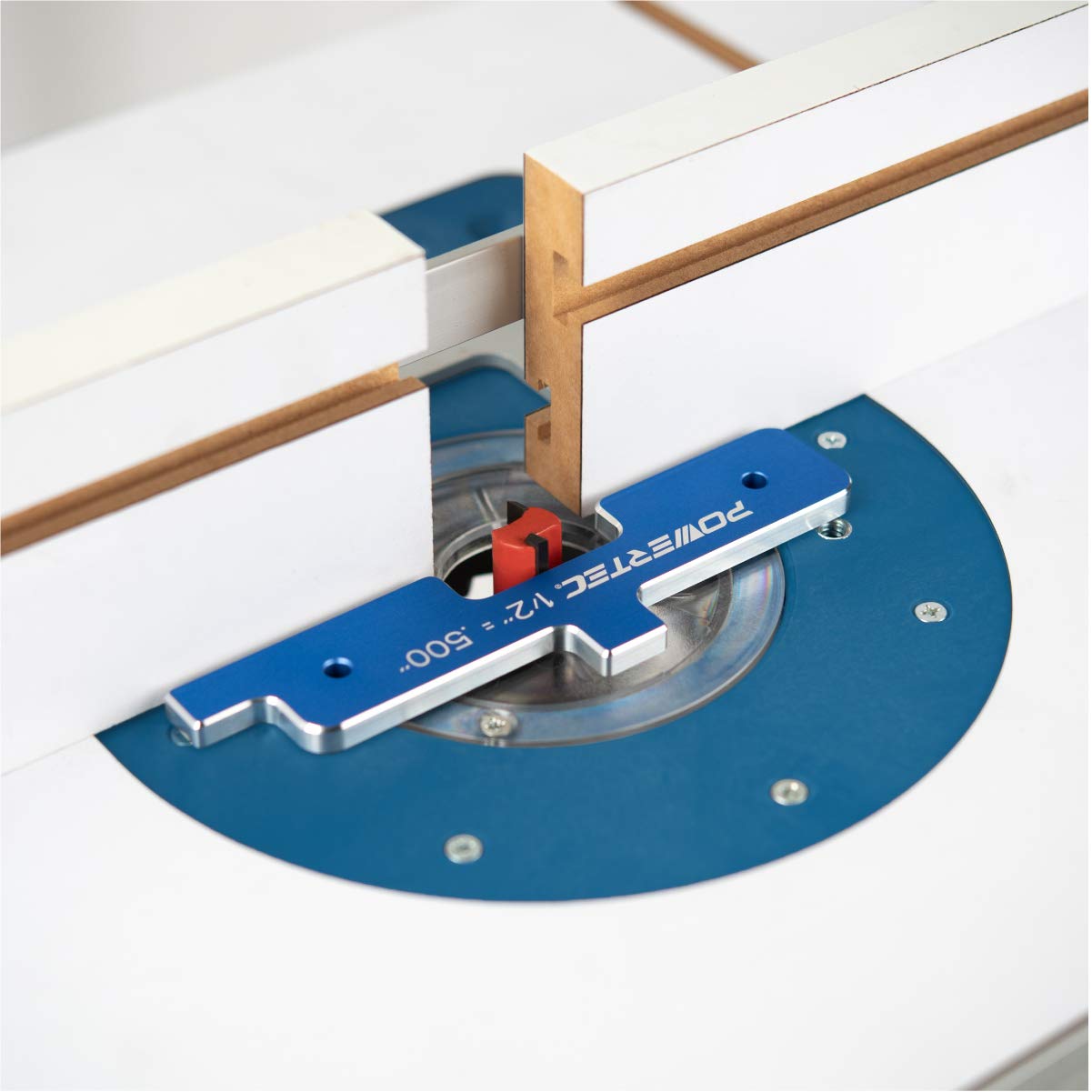 POWERTEC 7pc Set Router Table Setup Bars, Aluminum Setup Blocks Height Gauge Set for Table Saw, Band Saw Accessories, Woodworking | 3-Gauges-in-One, POWERTEC